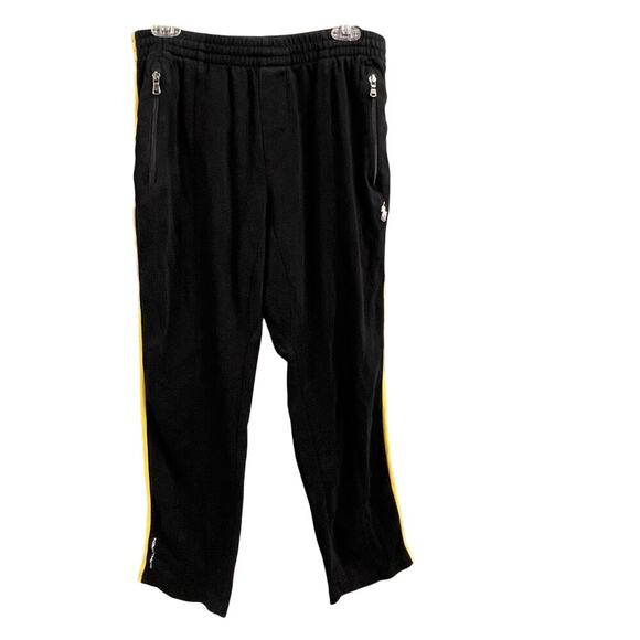 Ralph Lauren Performance Mens Medium Sweatpants Black Yellow Pull On Preppy - Picture 1 of 5